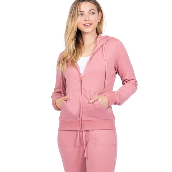 ATHLEISURE Tracksuit Jogger 2-Piece Pink Lounge Wear Co-ord Set Size M - NEW - Picture 2 of 9
